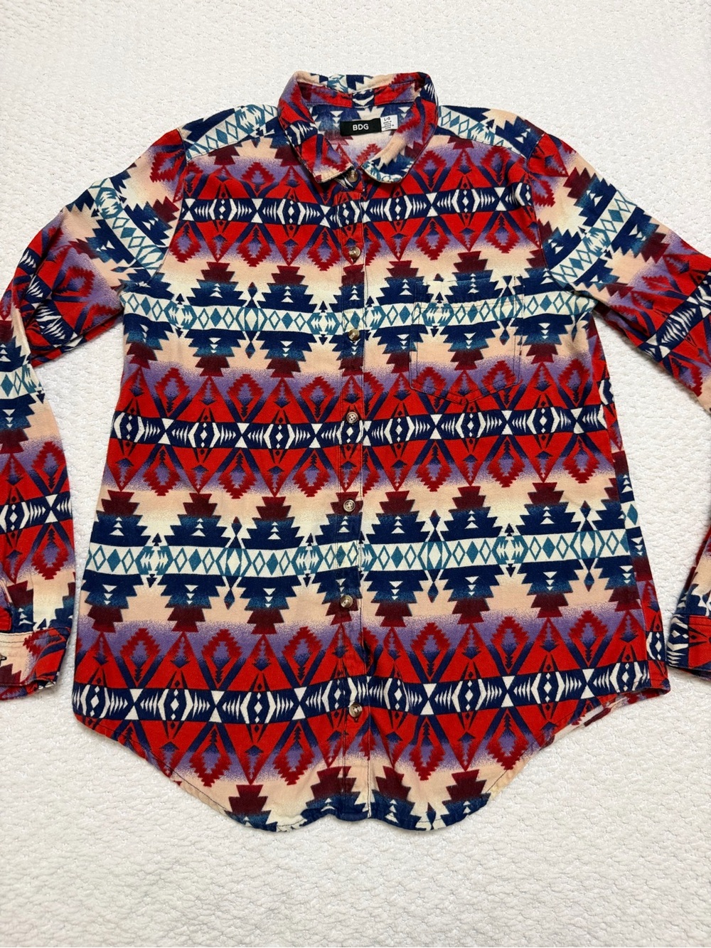BDG Urban Outfitters Flannel Aztec Southwest Button Down Shirt Women’s Large
